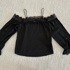 Off the Shoulder Black Top